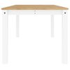 vidaXL Mesa de comedor Panama madera maciza pino blanco 180x90x75 cm