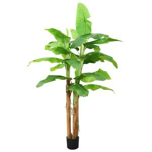 vidaXL &Aacute;rbol bananero artificial con macetero 300 cm verde