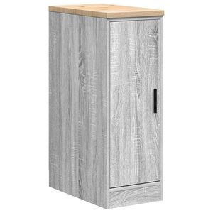 vidaXL Armario de garaje de madera maciza pino gris Sonoma 30x51x85 cm