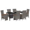 vidaXL Conjunto de Comedor de Jard&iacute;n 7 pcs Gris rat&aacute;n sint&eacute;tico