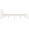 vidaXL Estructura de cama doble sin colch&oacute;n blanco 135x190 cm