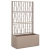 vidaXL Jardinera con enrejado PP marr&oacute;n claro 80x36x140 cm