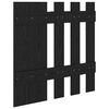 vidaXL Perchero de pared con espejo Roble Negro 100 x 10 x 100 cm
