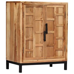 vidaXL Aparador de madera maciza de acacia marr&oacute;n 60x35x76 cm