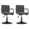 vidaXL Sillas de comedor giratorias 2 unidades terciopelo gris oscuro