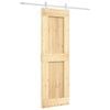 vidaXL Puerta Corredera 70 x 210 cm Natural y Blanco
