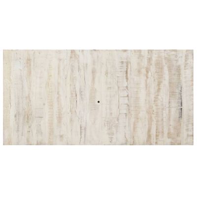 vidaXL Mesa de comedor de madera maciza de mango blanco 180x90x76 cm