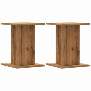 vidaXL Soportes para plantas 2 uds madera roble artisian 30x30x40 cm