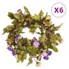 vidaXL Guirnaldas de flores 6 uds morado claro 215 cm