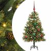 vidaXL &Aacute;rbol de Navidad artificial con ramas plegables y conos 120 cm