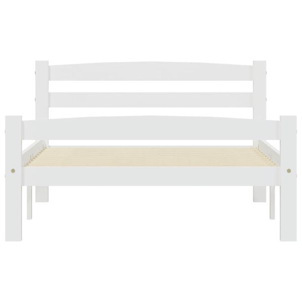 vidaXL Estructura de cama sin colch&oacute;n madera de pino blanco 90x200 cm