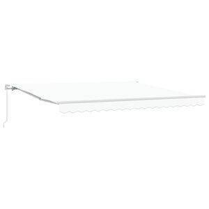 vidaXL Toldo retr&aacute;ctil Blanco 400 x 350 x 165 cm Poli&eacute;ster y Aluminio