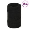 vidaXL Cuerda de trabajo poli&eacute;ster negro 2 mm 25 m