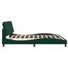 vidaXL Estructura cama sin colch&oacute;n terciopelo verde oscuro 200x200 cm