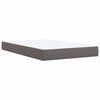 vidaXL Cama box spring con colch&oacute;n cuero sint&eacute;tico gris 120x200 cm