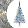 vidaXL &Aacute;rbol de Navidad Artificial Preiluminado Plateado 120 cm PET