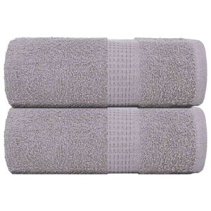vidaXL Toallas de ba&ntilde;o FROGN 2 uds gris 30x30 cm 360 g/m&sup2;