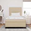 vidaXL Cama tipo Box Spring Gris claro y blanco. 193 x 120 x 128 cm