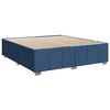 vidaXL Cama box spring con colch&oacute;n tela azul 180x200 cm