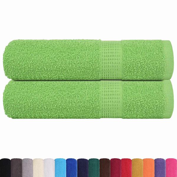 vidaXL Toallas de mano FROGN 2 uds verde manzana 50x100 cm 360 g/m&sup2;