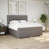 vidaXL Cama box spring con colch&oacute;n tela gris taupe 200x200 cm