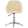 vidaXL Sillas de comedor giratorias 2 unidades tela color crema
