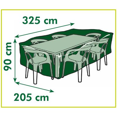 Nature Funda de muebles de jardín para mesa rectangular 325x205x90 cm