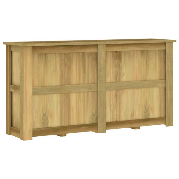 vidaXL Arriate de madera de pino impregnada 196x50x100 cm