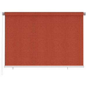 vidaXL Persiana enrollable de exterior 225(ancho)x140(alto)cm color terracota HDPE