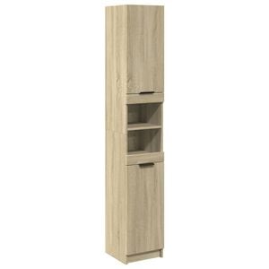 vidaXL Armario de ba&ntilde;o madera ingenier&iacute;a roble Sonoma 32x34x188,5 cm