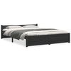 vidaXL Estructura de cama doble sin colch&oacute;n madera negro 150x200 cm