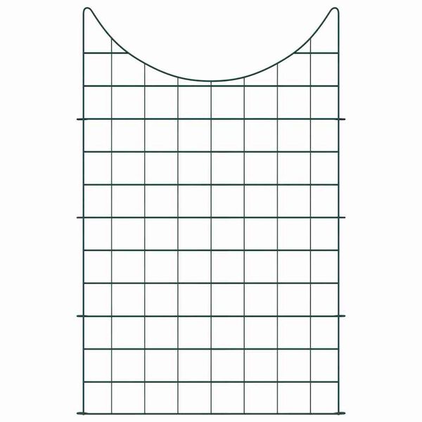 vidaXL Juego de Cercas para Estanque 8 pcs Verde 50 x 80 cm Acero