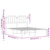 vidaXL Estructura cama sin colch&oacute;n con cabecero metal blanco 140x200cm