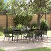 vidaXL Conjunto de Comedor de Jard&iacute;n 7 pcs Negro