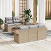 vidaXL Conjunto de sof&aacute; de jard&iacute;n con coj&iacute;n 6 pcs Beige y Gris Claro
