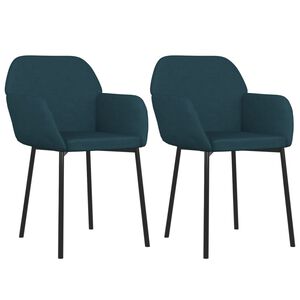 vidaXL Sillas de comedor 2 unidades terciopelo azul
