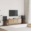 vidaXL Soportes altavoces 2 uds madera marr&oacute;n roble 30x30x40 cm