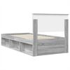 vidaXL Estructura de cama con cabecera Gris Sonoma 100 x 200 cm