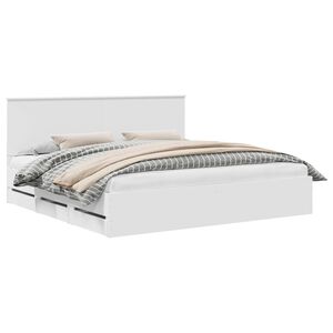 vidaXL Estructura de cama con caj&oacute;n 200 x 200 cm Madera Ingenieril