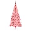 vidaXL Árbol de Navidad con 300 LED con soporte Rosa 210 cm PVC