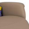 vidaXL Sill&oacute;n reclinable masaje reposapi&eacute;s cuero sint&eacute;tico capuchino