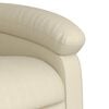 vidaXL Sill&oacute;n reclinable de masaje cuero sint&eacute;tico crema