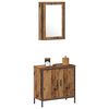 vidaXL Juego de muebles de ba&ntilde;o 2 pcs Marr&oacute;n Madera contrachapada