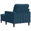 vidaXL Sill&oacute;n con taburete terciopelo azul 60 cm