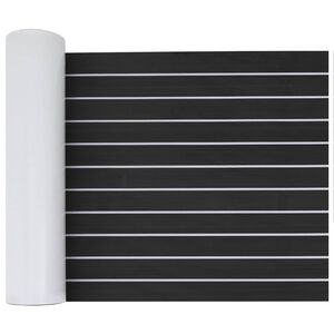 vidaXL Alfombra para Barcos Rayado Gris Oscuro y 240 x 60 cm EVA