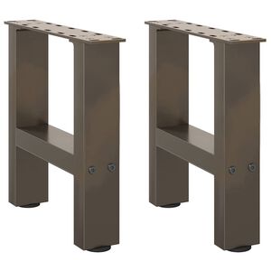 vidaXL Patas para mesa de centro de acero natural (2 unidades, 30 x 30-31 cm)
