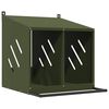 vidaXL Nido para gallinas con 2 compartimentos de metal verde oliva