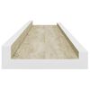 vidaXL Estantes de pared 4 unidades blanco y roble Sonoma 80x9x3 cm