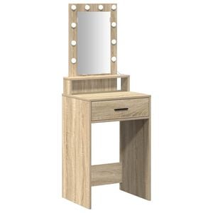 vidaXL Mesa Tocador Marr&oacute;n 50 x 41 x 140 cm Madera de ingenier&iacute;a
