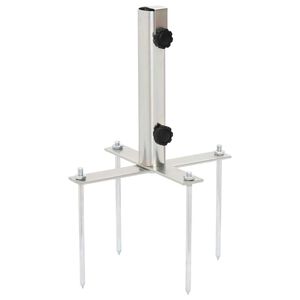 vidaXL Base de Sombrilla con estacas de suelo acero &Oslash;32-38 mm